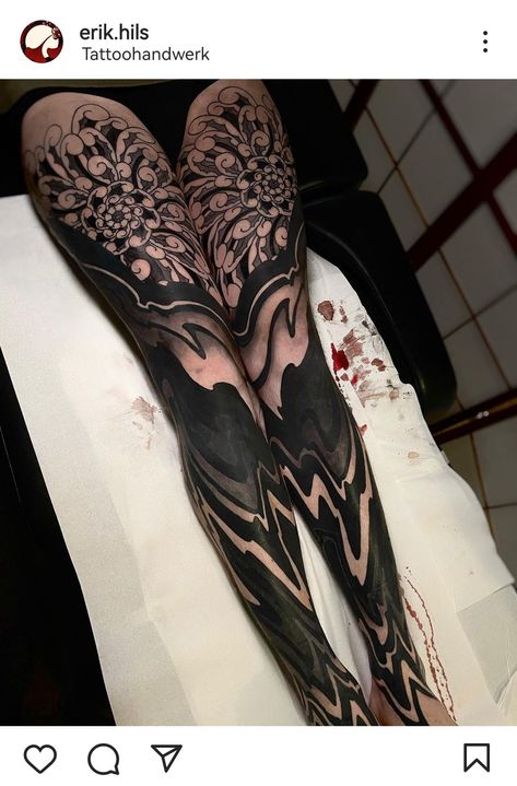 Wavy Tattoo, Traditional Japanese Tattoo Sleeve, Negative Space Tattoo, Full Leg Tattoos, Inner Arm Tattoo, Blackout Tattoo, Fire Tattoo, Traditional Japanese Tattoos, Japanese Sleeve Tattoos