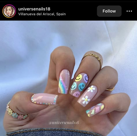 Funky Nail Designs, Funky Nail Art, Easter Nail Designs, Easter Nails, Nail Art Summer, Funky Nails, Dope Nails, Nail Designs Summer, Best Acrylic Nails