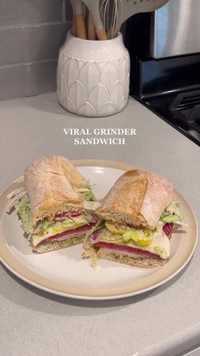 Viral Grinder Sandwich, Honey Roasted Turkey, Crusty Italian Bread, Healthy Ham, Italian Grinder, Grinder Sandwich, Healthy Breakfast Sandwich, Pepperoncini Peppers, Beefsteak Tomato