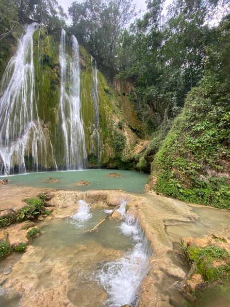 El Limon waterfall- only accessable by 2 hour hike or horse back. A great backdrop for stunning photos and a perfect location for a fresh water dip. Dominican Republic Waterfall, The Dominican Republic, Beach Vibe, Dominican Republic, Where To Go, Photo Inspiration, Fresh Water, Dip, Hiking