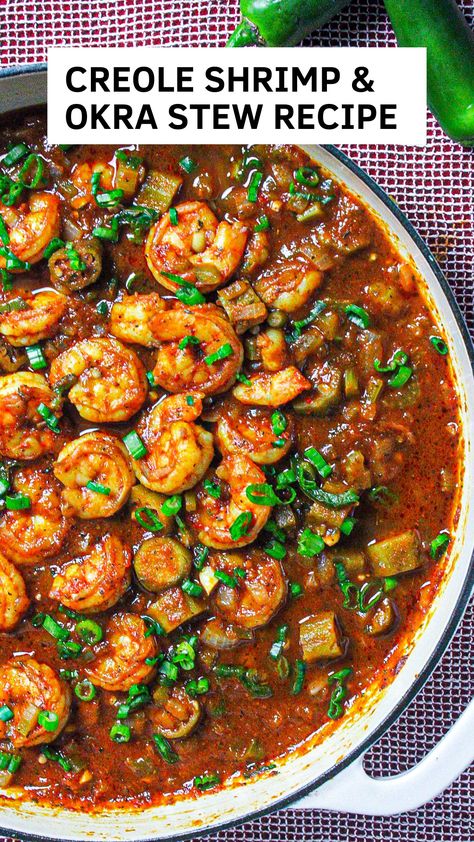 After Boil Soup, Gumbo Recipe Easy, Creole Shrimp, Okra Stew, Hearty Stew, Creole Cooking, Cajun Dishes, Okra Recipes, Cajun Creole Recipes