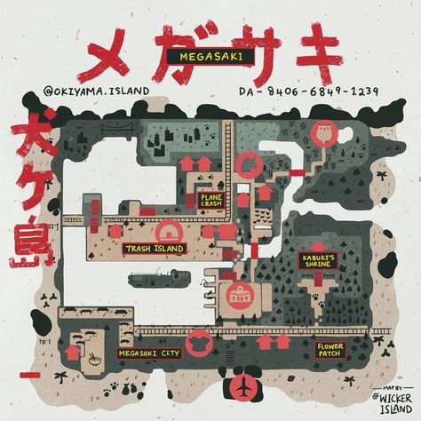 Okiyama Island on Instagram: “NEW DA ALERT!! Thank you @wickerisland for another gorgeous map. My Isle of Dogs themed island is ready for you to visit. I uploaded the…” Im Bord, Animal Crossing Music, Dream Address, Japanese Town, Japan Map, Animal Crossing 3ds, City Island, Isle Of Dogs, Animal Crossing Guide