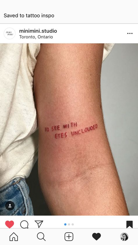 Red Ink Text Tattoo, Red Font Tattoo, Red Text Tattoo, Delicate Feminine Tattoos, Wine Glass Tattoo, Evil Eye Tattoo, Text Tattoo, Hand Poked Tattoo, Writing Tattoos