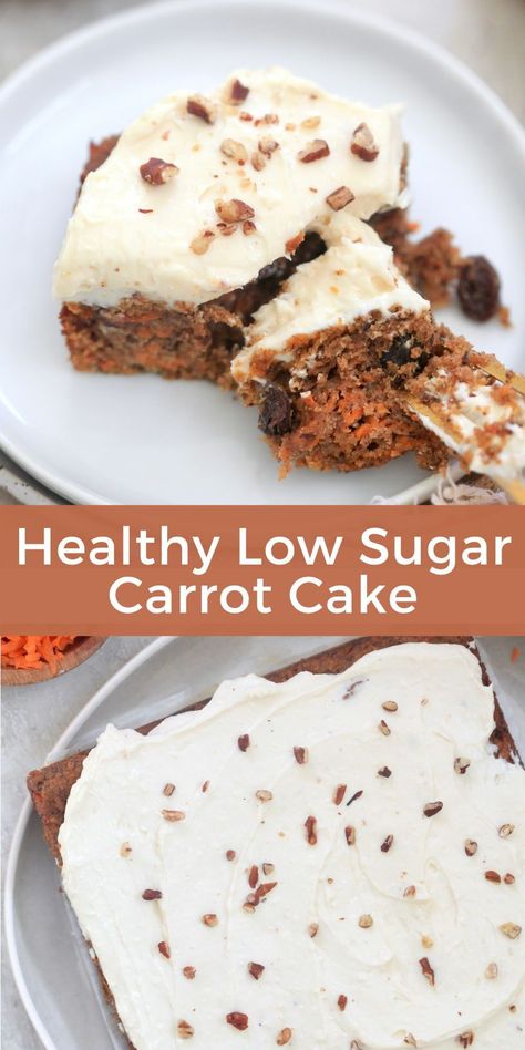 Low Sugar Carrot Cake, Healthy Cream Cheese Frosting, Healthy Cream Cheese, Sugar Carrots, Healthy Carrot Cake, Sugar Free Snacks, Cake Gluten Free, Healthy Carrot Cakes, Best Fat Burning Foods