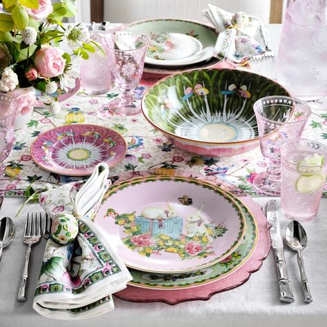 Famille Rose Dinnerware Collection | Williams Sonoma Birthday Luxury, Luxury Picnic, Rose Williams, China Hutch, Bar Glassware, Easter Wreath, Plates Set, Easter Table, Desi Fashion