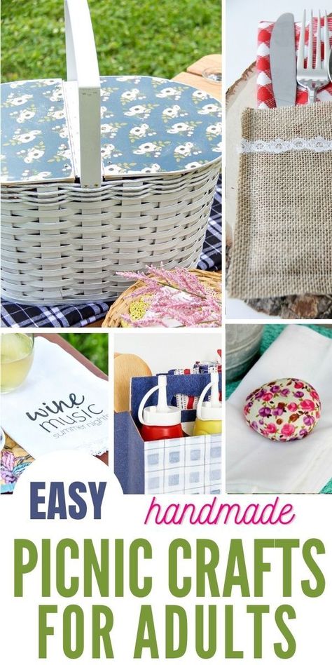 These picnic crafts for adults are perfect for summer dining outdoors. Summer Picnic Decor, Dollar Tree Picnic Ideas, Picnic Crafts, Assisted Living Crafts, Picnic Activities, Classroom Diy, Picnic Decorations, Maple Grove, Summer Dining