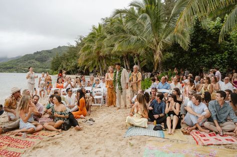 This Barefoot Surfer Wedding in Hawaii Was a Celebration of the Couple’s Community | Vogue Surfer Wedding, Surf Wedding, Wedding In Hawaii, Kualoa Ranch, Perfect Sense, Morning Wedding, The Hollywood Reporter, Hawaii Wedding, Start The Day