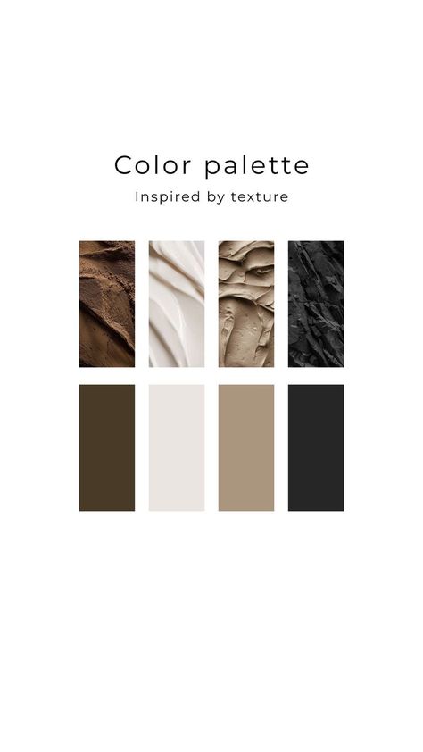 Black White Gold Brown Color Palette, Black Walnut Color Palette, Brown Black White Color Palette, Colors That Go With Black, Dark Neutral Color Palette, Color Pallets Aesthetic, Taupe Color Palettes, Moody Color Palette, Minimal Color Palette