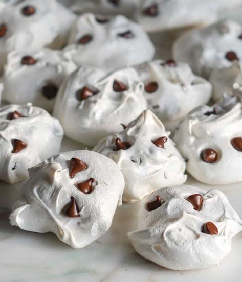 Chocolate Chip Meringue Cookies - Once Upon a Chef Chocolate Chip Meringue Cookies, Flourless Desserts, Cookies With Chocolate Chips, Passover Desserts, Once Upon A Chef, Cookies With Chocolate, Chocolate Meringue, Passover Recipes, Best Christmas Cookies