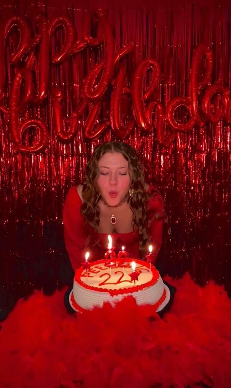 Gold And Red Party Theme, Taylor Swift Red Party Theme, Red Aesthetic Party Decor, 18th Birthday Party Red Theme, Aries Party Decorations, Red Party Theme Decorations, Taylor Swift Red Party Decorations, 22 Party Theme, Red Birthday Theme Woman