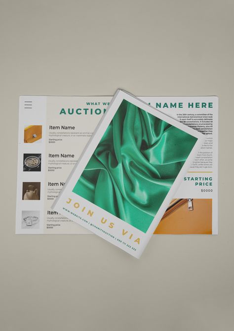 Simple Charity Auction Booklet Booklet Template, Booklet Design, Charity Auction, Basic Design, Mythological Creatures, Editing Tools, Brochure Template, Free Graphic Design, Constellations