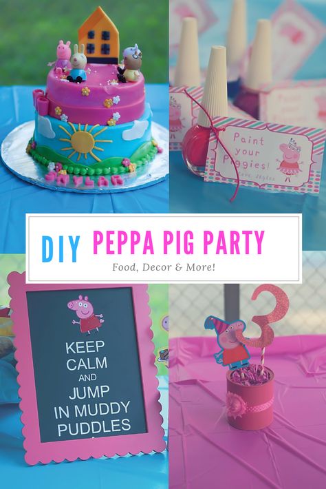 Peppa Pig Pool Party Ideas, Peppa Pig Pool Party, Peppa Pig Party Food, Peppa Pig Party Ideas, Pig Party Ideas, Pig Birthday Party Decorations, Pig Birthday Decorations, Peppa Pig Party Favors, Peppa Pig Birthday Party Ideas