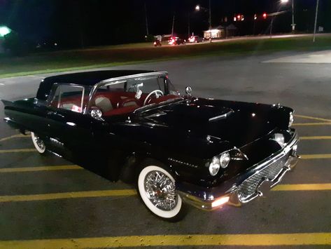 1958 Ford Thunderbird, 1965 Ford Thunderbird, Ford Thunderbird 1955, Thunderbird Car, R34 Gtr, Cool Old Cars, Old Vintage Cars, Ford Torino, Lovely Car