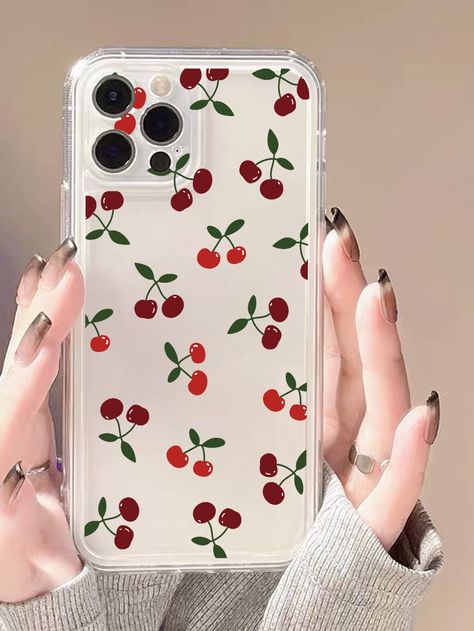 Multicolor  Collar  TPU Fruit&Vegetable Phone Cases Embellished   Phone/Pad Accessories Fruit Phone Case, Cherry Phone Case, Cherry Girl, Iphone 7 Phone Cases, Business Branding Inspiration, Phone Covers Diy, Girly Phone Cases, Phone Inspiration, Iphone Photo