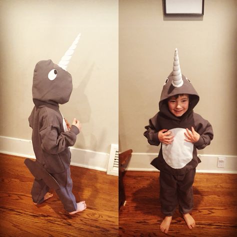 Narwhal cost hillier Diy Narwhal Costume, Narwhal Costume, Narwhal Party, Book Characters Dress Up, World Book Day Ideas, Neat Crafts, Character Dress Up, Diy Costumes Kids, Diy Halloween Costumes For Kids