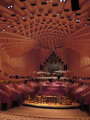 Sydney Opera House - Sydney, Australia by  Jørn Utzon Sydney Opera House Interior, Opera House Interior, Architectural Abstraction, Opera House Architecture, Theatre Hall, Paris Opera House, Theatrical Scenery, Jorn Utzon, Theater Architecture