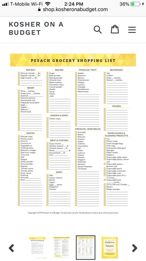 Kosher Meal Plan, Kosher Food List, Frozen Snack, Passover Seder, Shopping List Grocery, Passover Recipes, Kosher Recipes, Grocery List, Passover