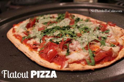 Flatout Pizza | No Thanks to Cake Flatout Pizza Recipes, Flatout Pizza, Flatout Recipes, Jenny Craig Recipes, Lean Cuisine, Jenny Craig, Healthy Pizza, Healthier Recipes, No Thanks