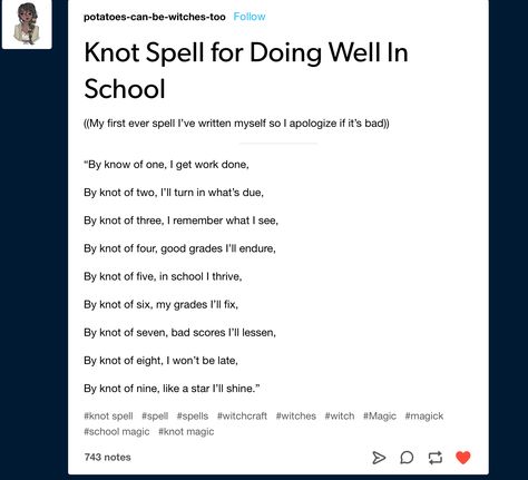 Spells For School Witchcraft, School Spells Witchcraft, School Witchcraft, Witchcraft Stuff, Witchcraft Tips, Witch Things, Witch Board, Easy Spells, Witch Stuff