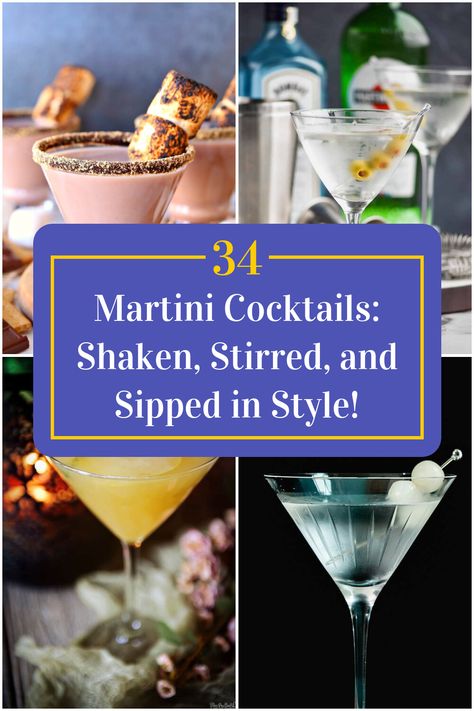 Collage of 4 martini cocktails. Martini Cocktail Recipes, Martini With A Twist, Best Martini Recipes, Best Martini, The Perfect Martini, Perfect Martini, Martini Recipe, Raise The Bar, Martini Recipes