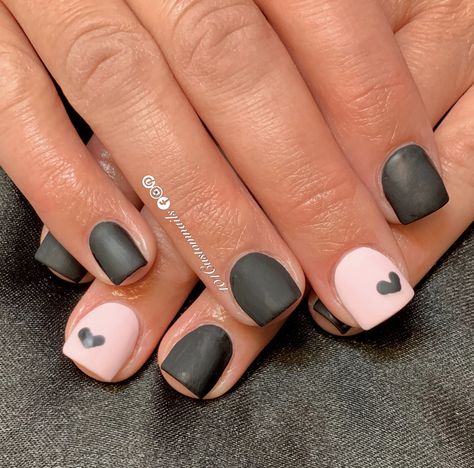 Short Shalac Nail Designs, Cute Matte Nails Ideas, Short Matte Nail Designs, Dark Matte Nails, Cute Matte Nails, Short Matte Nails, Dark Gel Nails, Gell Nails, Matted Nails