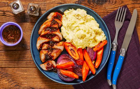 Share me on Pinterest Demi Glaze, Rosemary Pork Chops, Hello Fresh Recipes, Meal Kits, Rosemary Chicken, Chops Recipe, Creamy Mashed Potatoes, Peeling Potatoes, Hello Fresh