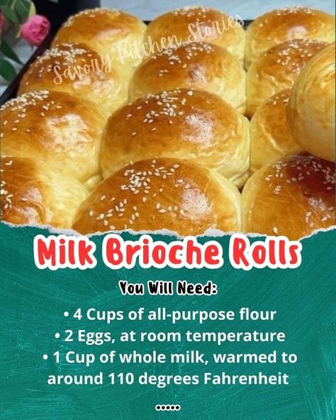 Soft And Fluffy Milk Brioche Rolls, Milk Brioche – Best Fluffy Like Cloud And Super Soft, Milk Brioche Rolls Recipe, Brioche Rolls Recipe, Milk Brioche Rolls, Milk Brioche Recipe, School Yeast Rolls Recipe, School Rolls, Milk Brioche