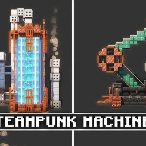 Minecraft Build Gallery🖼️ on Instagram: "💬More Steampunk Machines!⚙️😊 What do you think?✨ ------------------------------------ This awesome build was made by ➡️ @thepacificbean Check them out!🛸 ------------------------------------ What do you think of this❓ Write it in the comments🖊️ ------------------------------------ ✅Like and follow @thepacificbean and @minecraftbuildgallery for more wonderful content 💖 #minecraft #minecraftbuildings #minecraftbuilds #minecraftbuildtutorials #minecraft Minecraft Copper, Steampunk Machines, Minecraft Steampunk, Minecraft Ps4, Minecraft Redstone, Steampunk Aesthetic, Steampunk House, Minecraft City, Minecraft Construction