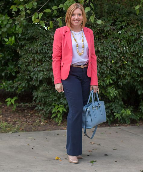 Coral Blazer Outfit, Coral Outfit, Spring Pants, Coral Blazer, Professional Work Outfit, Formal Wear Women, Spring Work Outfits, Option B, Blazer Outfit