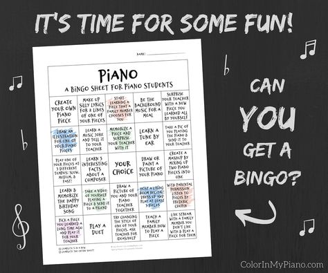 Just Added: BINGO Sheet for Piano Students Teaching Printables, Bingo Sheets, Piano Recital, Happy Birthday Song, Bingo Board, Piano Teaching, Birthday Songs, Piano Teacher, Teaching Music