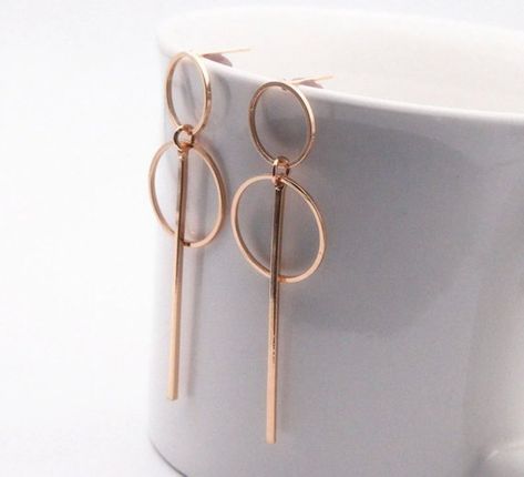 New Fashion Earrings, Ladies Gifts, Piercing Tragus, Round Dangle Earrings, Stylish Earring, Earrings Minimalist, Geometric Jewelry, Earrings Long, Heart Earrings Studs