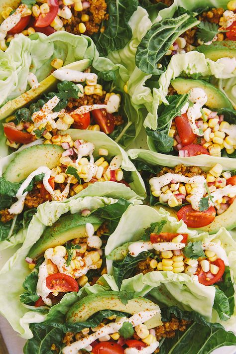 raw + vegan taco vibes » The First Mess Raw Vegan Tacos, Salad Wraps, Vegan Tacos, Raw Food Diet, God Mat, Raw Vegan Recipes, Think Food, Vegetarian Food, Food List