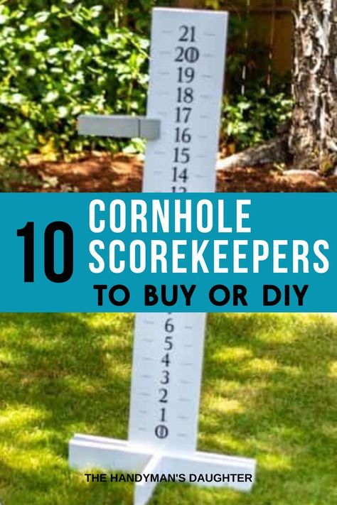 Tired of forgetting to track points while playing your favorite backyard game? Check out these 10 cornhole score keeper ideas to buy or DIY! Cornhole Scoreboard Diy How To Make, Diy Corn Hole Score Keeper, Diy Cornhole Score Keeper, Cornhole Prize Ideas, Corn Hole Score Keeper, Cornhole Backyard Ideas, Corn Hole Score Board Diy, Cornhole Scoreboard Diy, Toss Game Diy