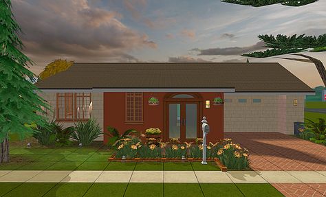 Sims 2 Starter Home, Houses Blueprints, Sims Custom Content, 2 September, Ts2 Cc, Sims House Plans, Sims Ideas, Starter Home, Sims 2 Cc