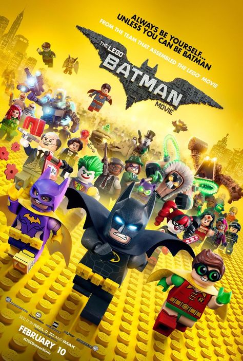 Poster Animation, Batman Movie Posters, Lego Film, Lego Poster, The Lego Batman Movie, Batman Film, Lego Batman Movie, Ralph Fiennes, Will Arnett