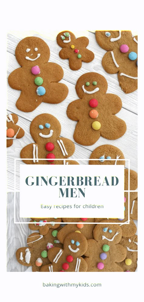 Easy gingerbread men recipe for kids - Cooking with my kids Gingerbread Man Recipe For Kids, Easy Gingerbread Man Recipe, Easy Gingerbread Men, Gingerbread Activities Preschool, Gingerbread Men Recipe, Easy Gingerbread Cookie Recipe, Christmas Biscuits Recipe, Easy Gingerbread Recipe, Gingerbread Man Cookie Recipe