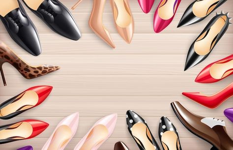 Wood Floor Background, High Heels Pink, Shoes Vector, Realistic Background, Floor Background, Evening Heels, Heels Pink, Light Wood Floors, Pink High Heels