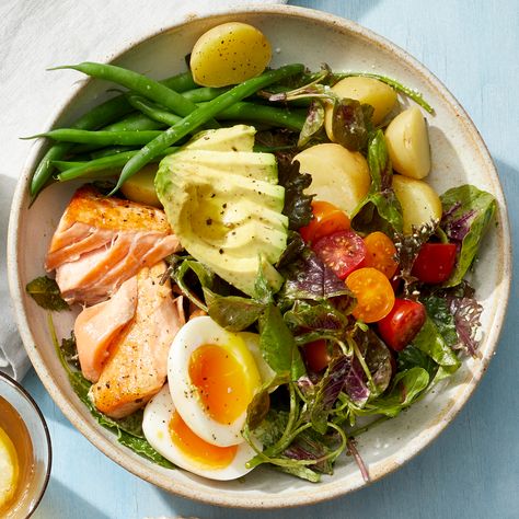 Try Salmon Salad With Green Goddess Dressing for a High-Protein Lunch Salad With Green Goddess Dressing, Best Salmon Recipes, Fried Salmon Recipes, Salad With Salmon, Goddess Dressing Recipe, Green Goddess Salad, Salmon Teriyaki Recipe, Best Salmon Recipe, Goddess Salad