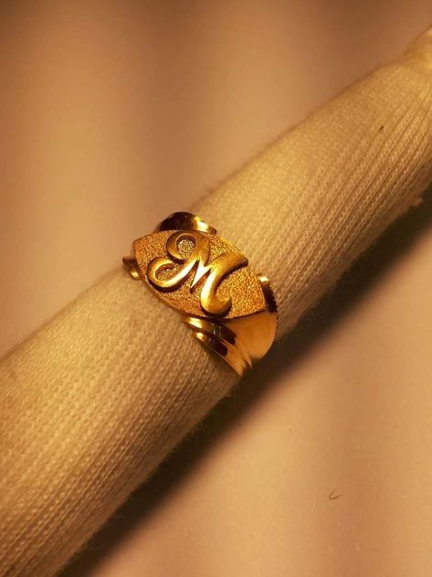 Latest Couple Ring Designs Gold, Letter Rings Gold For Men, Gold Bangals Design Latest, New Ring Designs Gold, Gold Ring Indian, Gents Gold Ring, Couple Rings Gold, Gold Cuff Ring, Latest Gold Ring Designs