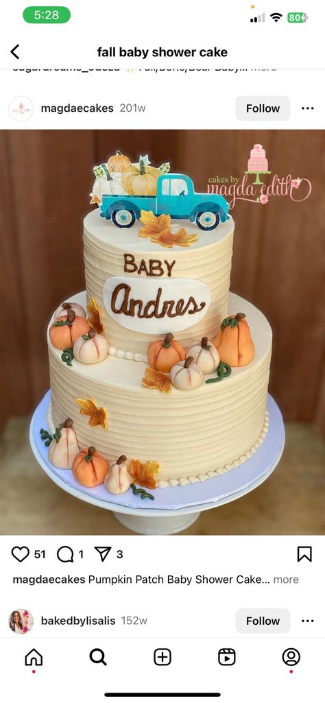 Pumpkin Baby Shower Cake, Fall Baby Shower Cake, Pumpkin Baby, Baby Shower Pumpkin, Baby Shower Fall, Baby Shower Cake, Fall Baby, Shower Cake, Baby Cake