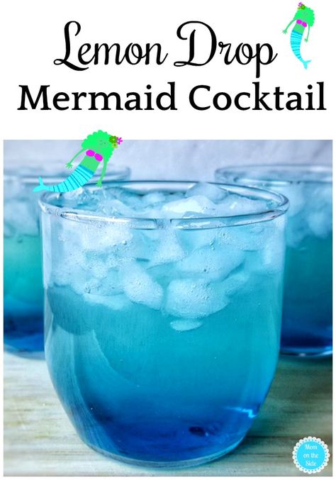 Mermaid Cocktail, Lemon Drop Cocktail, Alcholic Drinks, Blue Drinks, Jungle Juice, Liquor Drinks, Boozy Drinks, Vodka Drinks, Blue Curacao