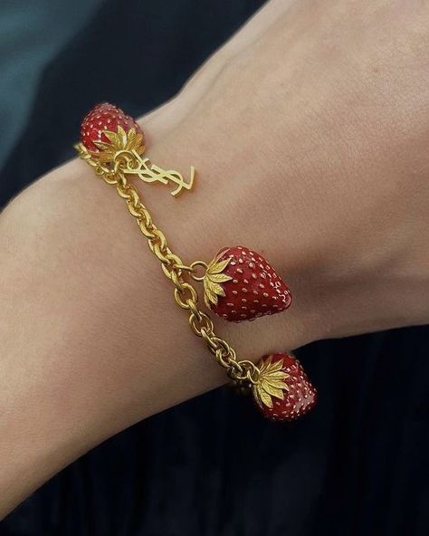 The Simple Wild, Strawberry Bracelet, Dope Jewelry, Jewellery Gold, Classy Jewelry, Funky Jewelry, Random Thoughts, Jewelry Lookbook, At Midnight