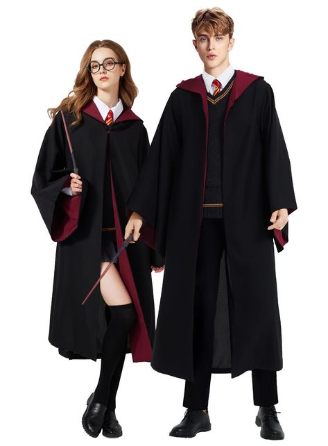 PRICES MAY VARY. ✨Warm Tips:The product contains only 1* Magical cloak,no other clothing accessories. ✨Quality fabrics.The wizard robe is made of high quality uniform cloth, the fabric has bright color, not easy to lose color, not easy to pilling and machine washable without deformation characteristics, but also has good breathability and drape; double fabric with a certain thickness, stiff shape, fine workmanship. ✨Available in three sizes. The Halloween magic robe is unisex. At present, there