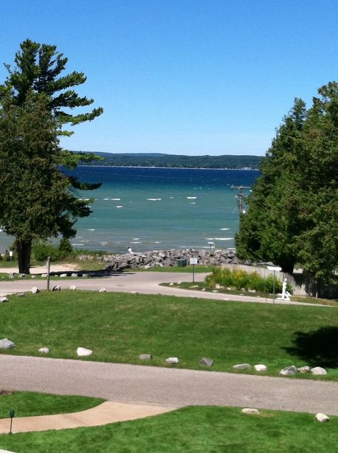 View from the Bay View Inn by Lake Michigan Bay View Michigan, Waning Bay Michigan, Michigan Living, Michigan Quotes, Michigan Facts, Petoskey Michigan, Michigan Vacations, Michigan Usa, Loving Life