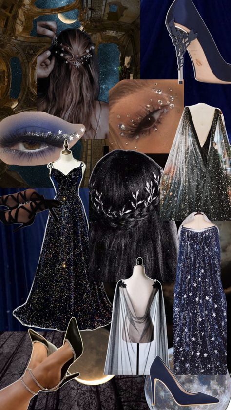 Mood Board Fashion Inspiration, Moon Fashion, Moon Dress, Galaxy Theme, Fashion Themes, Dark Moon, Mood Board Fashion, Mood Board, Fashion Show