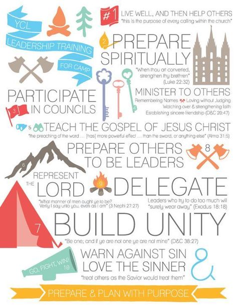 LDS Girls Camp Leadership Training for Young Women and Leaders for Mutual. #girlscamp #mormon #youngwomen Camping Theme Art, Girls Camp Devotional, Lds Girls Camp Themes, Girls Camp Activities, Amazing Typography, Camp Director, Lds Girls Camp, Yw Activities, Leadership Activities