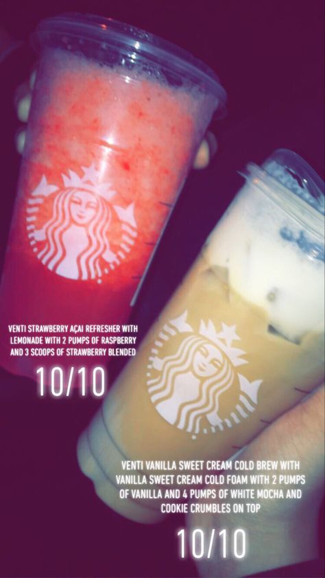 Strawberry Acai Refresher, Cold Starbucks Drinks, Starbucks Orders, Starbucks Order, Secret Starbucks Recipes, Starbucks Coffee Drinks, Strawberry Acai, How To Order Starbucks, Drinks Coffee