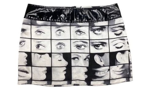 miss sixty black and white face print skirt Print Mini Skirt, Miss Sixty, Looks Chic, Looks Vintage, Dream Clothes, Fashion Killa, Look Cool, Aesthetic Clothes, A Black