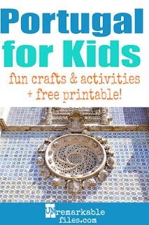 Learning about Portugal is fun and hands-on with these free crafts, ideas, and activities for kids! #Portugal #educational #kids Portugal Activities, Portugal Crafts, European Crafts For Kids, Elementary School Activities, Around The World Theme, Geography For Kids, Elderly Activities, History For Kids, Cultural Activities