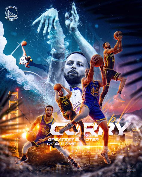 Greatest shooter of All-Time :: Stephen Curry :: Behance Stephen Curry Poster, Bape Wallpaper, Designer Grafico, Cool Basketball Wallpapers, Basketball Artwork, Stephen Curry Wallpaper, Nba Artwork, Curry Wallpaper, Golden State Warriors Basketball